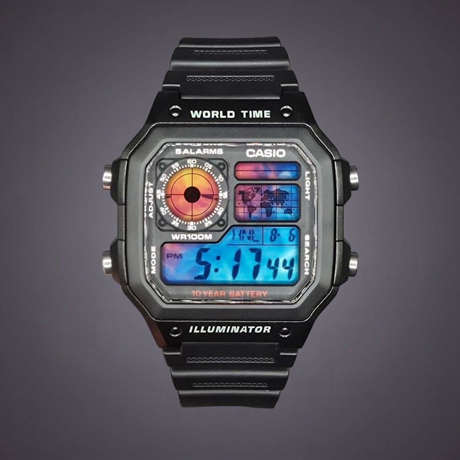 Ice and Fire Casio AE-1200 Mod