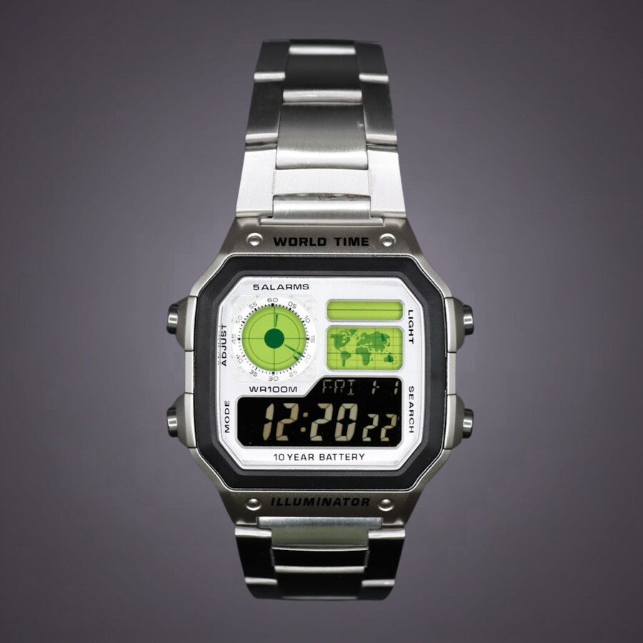 Nuclear Toxic Green Casio AE-1200 Mod